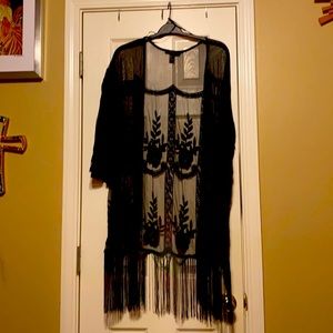 Size large robe great for the beach black shimmy